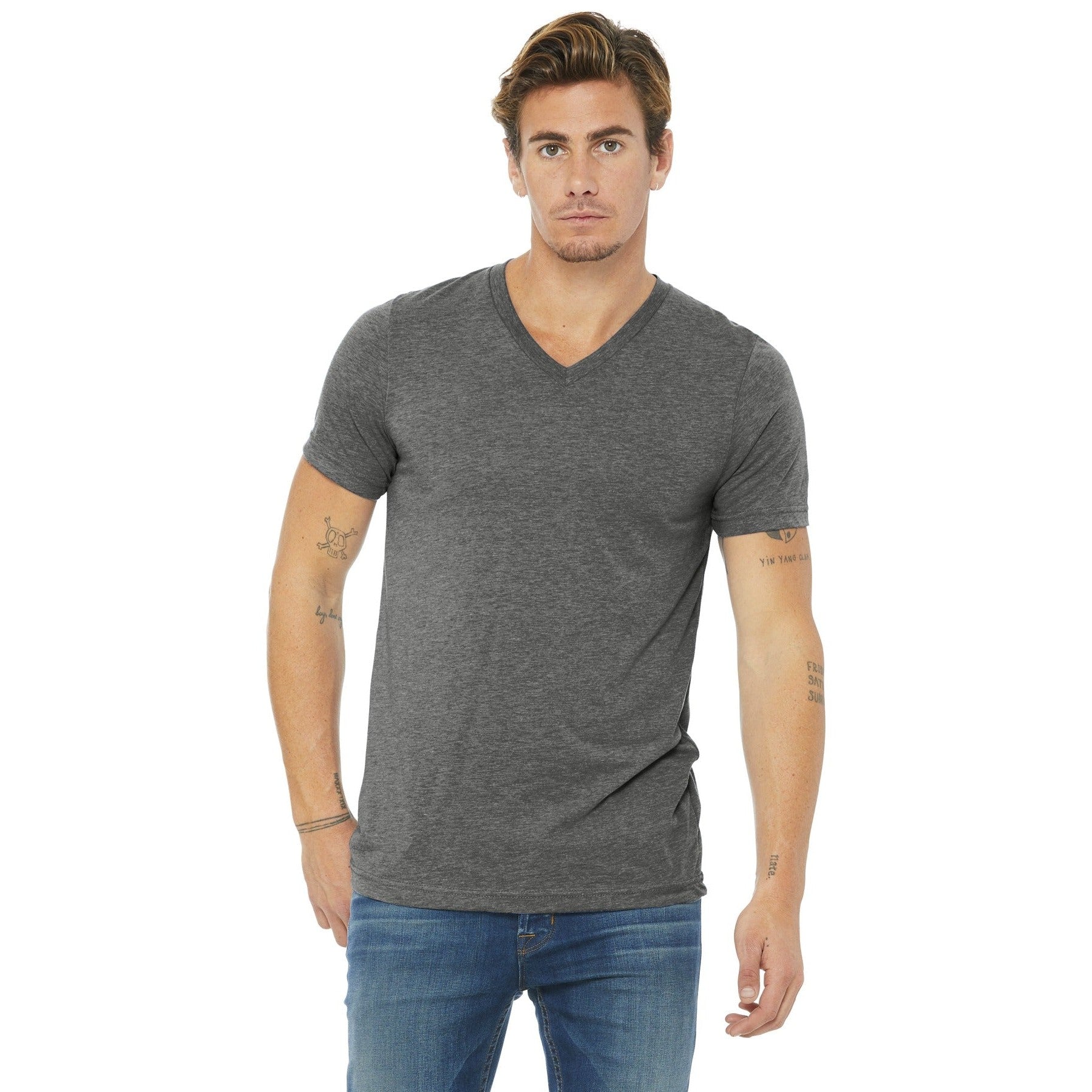 Bella + Canvas-BELLA+CANVAS ® Unisex Triblend Short Sleeve V-Neck Te. BC3415-MedTech-4